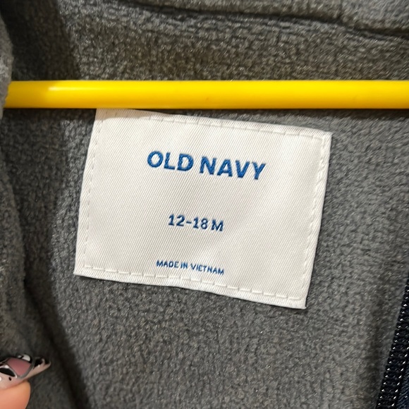 Old navy navy blue winter onesie snow suit jacket - Picture 3 of 5